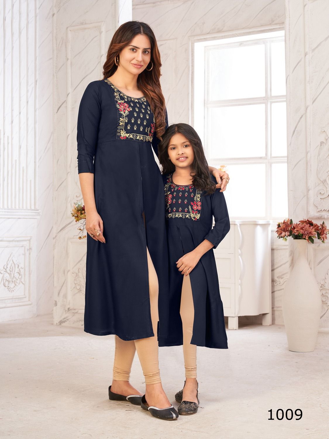 Blue Hills Emotion Mother Daughter Combo Wholesale Kurtis